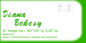 diana bekesy business card